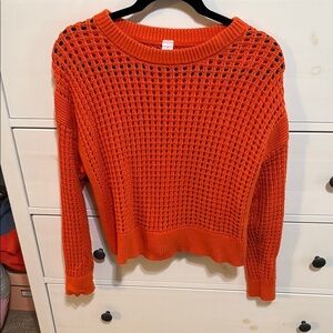 Women's Orange Knit Sweater